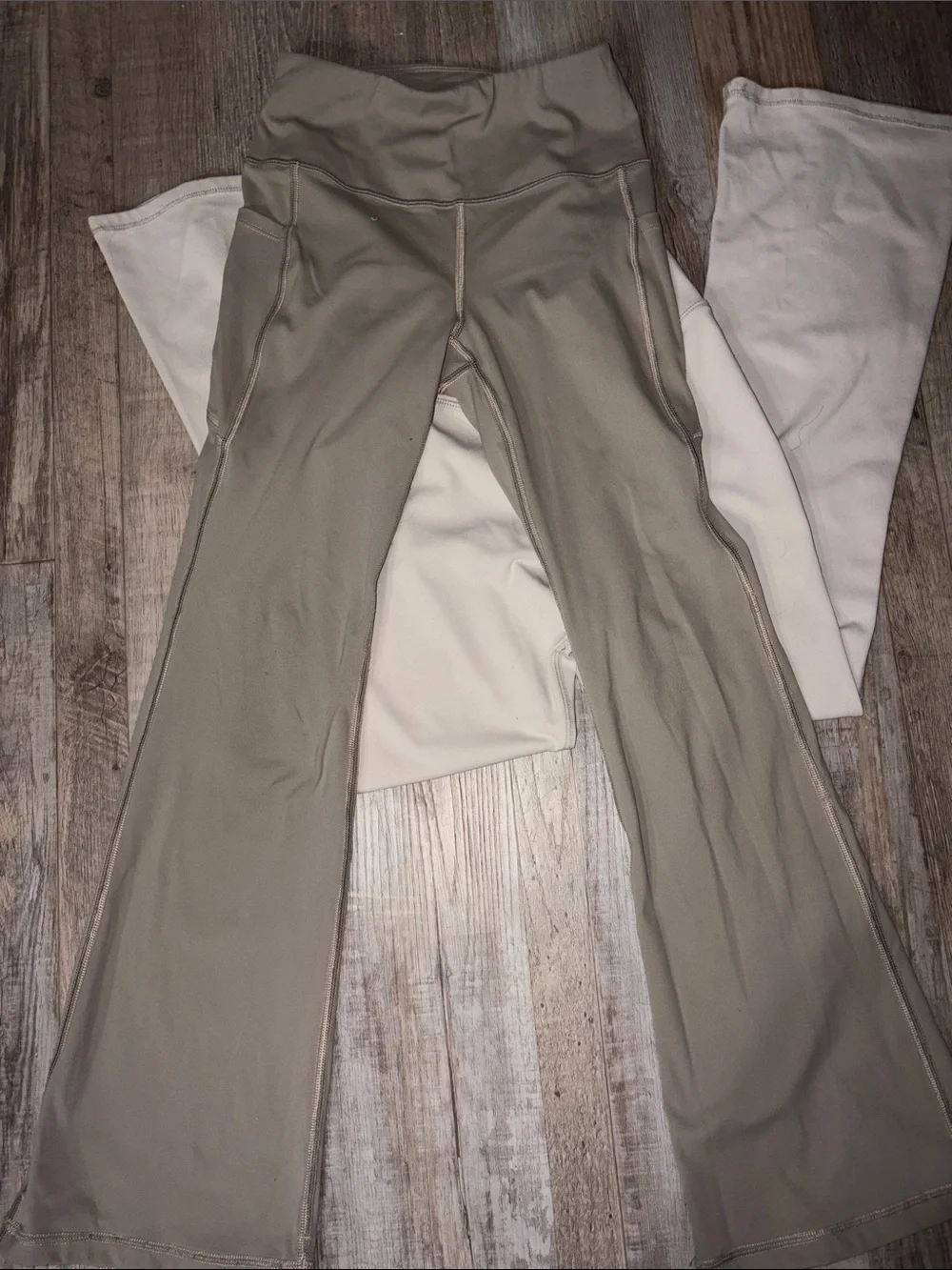 Girls Yoga/Uniform Pants Size 7/8 - Navy and Beige/Tan Bundle 5